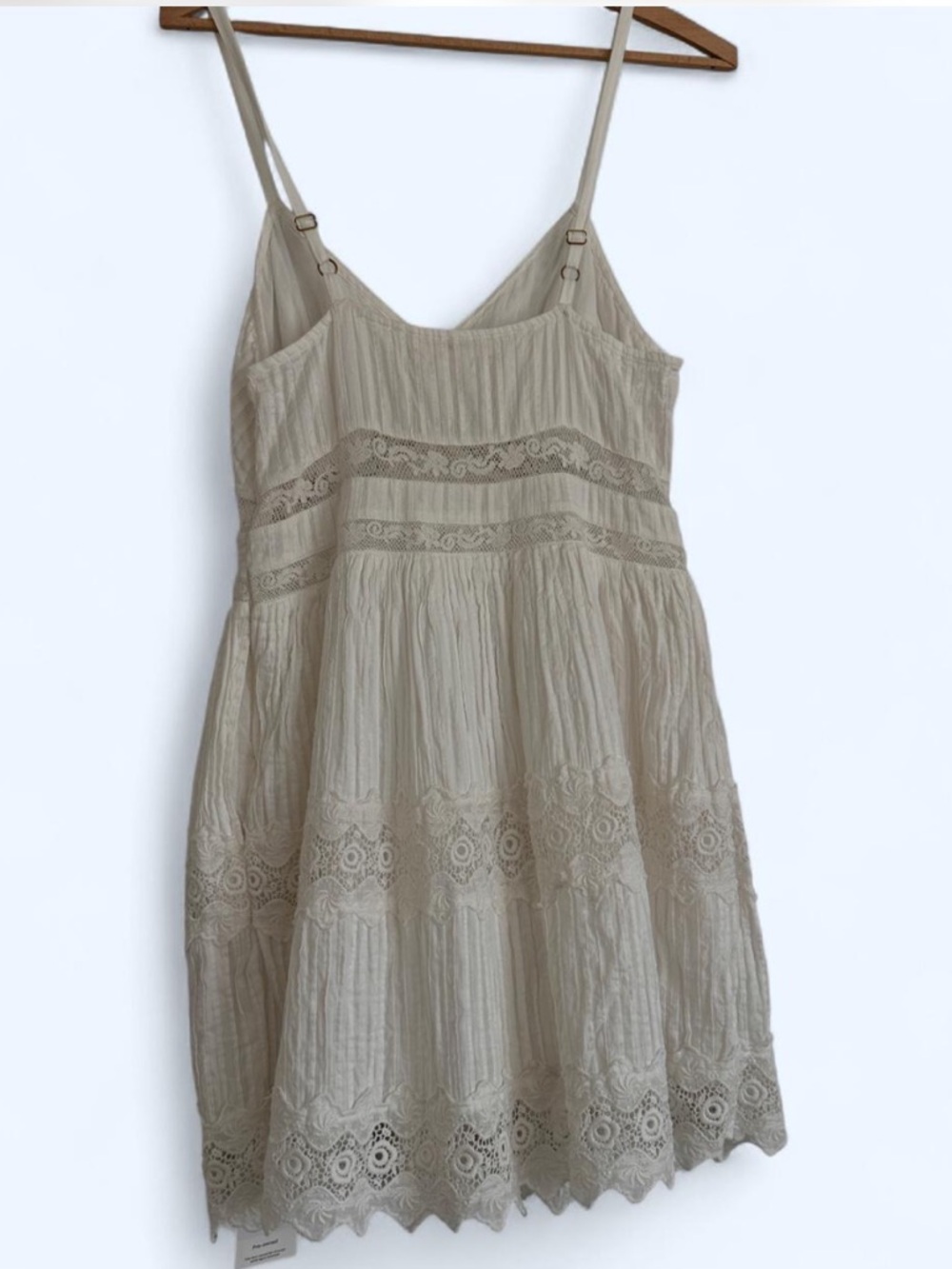 Love Shack fancy- Cinnamon Cotton Dobby Lace Mini Dress size 4 - Picture 5 of 7